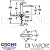 Grohe Eurostyle Cosmopolitan Single-Lever Sink Mixer Dimensions